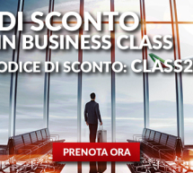 20% SCONTO SE VOLI IN BUSINESS CLASS CON ALITALIA IN EUROPA,MEDIO ORIENTE E NORD AFRICA