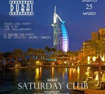 SATURDAY CLUB – DUBAI PLANET- CAGLIARI – SABATO 25 MARZO 2017