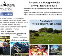 PASQUETTA AL NURAGHE LOELLE – BUDDUSO’ – LUNEDI 17 APRILE 2017