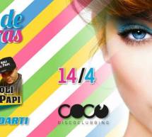 NOCHE DE TRAVESURAS- COCO’ DISCOCLUBBING-CAGLIARI- VENERDI 14 APRILE 2017