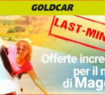 NOLEGGIO AUTO A 1 € CON GOLDCAR PER TUTTO IL MESE DI MAGGIO