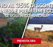 FINO AL 35% DI SCONTO CON ALITALIA SE VOLI IN COMPAGNIA IN BUSINESS E PREMIUM ECONOMY