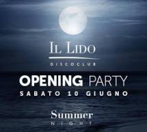 OPENING PARTY – IL LIDO DISCOCLUB – CAGLIARI – SABATO 10 GIUGNO 2017