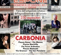 IL SULCIS IGLESIENTE ESPONE – CARBONIA – DOMENICA 25 GIUGNO 2017