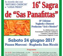 16° SAGRA DE SAS PANAFITTAS – NUGHEDU SAN NICOLO’ – SABATO 24 GIUGNO 2017