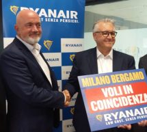 DAL 3 LUGLIO 2017 PARTONO I VOLI IN CONNESSIONE RYANAIR ANCHE ALL’AEROPORTO ORIO AL SERIO DI BERGAMO