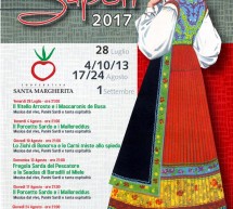 18° FESTA DEI SAPORI – SANTA MARGHERITA DI PULA – 28 LUGLIO-4/10/13/17/24 AGOSTO- 1 SETTEMBRE 2017