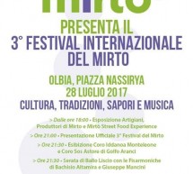 PRESENTAZIONE 3° FESTIVAL INTERNAZIONALE MIRTO’ – OLBIA – VENERDI 28 LUGLIO 2017