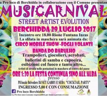 MUSICARNIVAL – BERCHIDDA – SABATO 29 LUGLIO 2017