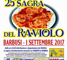 25° SAGRA DEL RAVIOLO – BARBUSI (CARBONIA) – VENERDI 1 SETTEMBRE 2017