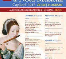 LE NOTTI MUSICALI – CAGLIARI – 29-30-31 AGOSTO 2017