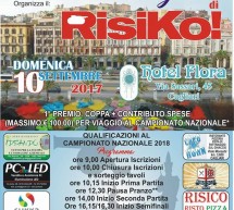 MASTER CITTA’ DI CAGLIARI – RISIKO ! – HOTEL FLORA- DOMENICA 10 SETTEMBRE 2017