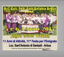 SAGRA DELLA VITELLA – S.ANTONIO DI SANTADI – ARBUS – 5-6 AGOSTO 2017