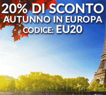 20% SCONTO PER ITALIA ED EUROPA CON ALITALIA