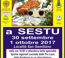 FESTIVAL DELLE PRO LOCO – SESTU – 30 SETTEMBRE – 1 OTTOBRE 2017