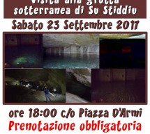 VISITA ALLA GROTTA SOTTERRANEA DI SU STIDDIU – CAGLIARI – SABATO 30 SETTEMBRE 2017