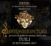 SEPTEMBER IN TUILI – SABATO 23 SETTEMBRE 2017