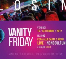 CLOSING PARTY VANITY FRIDAY- JINNY BEACH – QUARTU SANT’ELENA – VENERDI 15 SETTEMBRE 2017