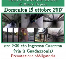 VISITA AI SOTTERRANEI DI MONTE URPINU – CAGLIARI – 14-15 OTTOBRE 2017