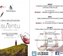 CENA DEGUSTAZIONE CANTINE SU’ENTU – PERLA DE JANAS-CAGLIARI – MARTEDI 28 NOVEMBRE 2017