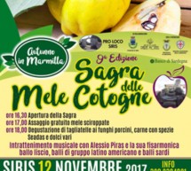 SAGRA DELLE MELE COTOGNE – SIRIS – DOMENICA 12 NOVEMBRE 2017