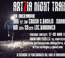 ARTZIA NIGHT TRAIL – SINNAI – GIOVEDI 28 DICEMBRE 2017