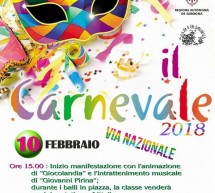 CARNEVALE 2018 A LURAS – SABATO 10 FEBBRAIO 2018