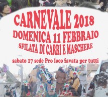 CARNEVALE 2018 A THIESI – DOMENICA 11 FEBBRAIO 2018