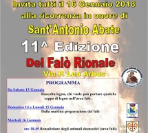 FUOCHI DI SANT’ANTONIO – ARBUS – MARTEDI 16 GENNAIO 2018