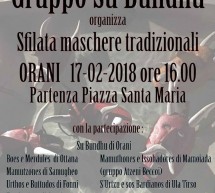 SFILATA MASCHERE TRADIZIONALI – ORANI – SABATO 17 FEBBRAIO 2018