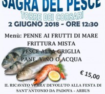 SAGRA DEL PESCE  – TORRE DEI CORSARI – SABATO 2 GIUGNO 2018