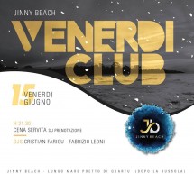 VENERDI CLUB – JINNY BEACH – QUARTU SANT’ELENA – VENERDI 15 GIUGNO 2018