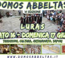 DOMOS ABBELTAS – LURAS – 16-17 GIUGNO 2018