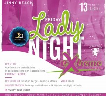 LADY NIGHT – JINNY BEACH -QUARTU SANT’ELENA – VENERDI 13 LUGLIO 2018