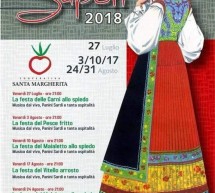 19° FESTA DEI SAPORI – SANTA MARGHERITA DI PULA – 27 LUGLIO – 31 AGOSTO 2018