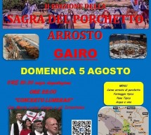 SAGRA DEL PORCHETTO ARROSTO – GAIRO – DOMENICA 5 AGOSTO 2018