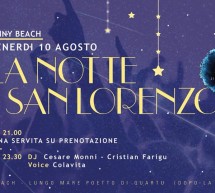 LA NOTTE DI SAN LORENZO – JINNY BEACH – QUARTU SANT’ELENA – VENERDI 10 AGOSTO 2018