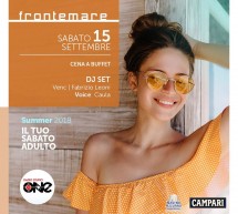 IL TUO SABATO ADULTO – FRONTEMARE- QUARTU SANT’ELENA – SABATO 15 SETTEMBRE 2018