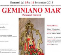 FESTA DI SAN GEMINIANO MARTIRE -SAMASSI – 15-16 SETTEMBRE 2018