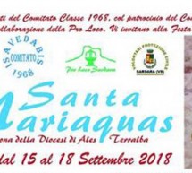 FESTA DI SANTA MARIAQUAS – SARDARA – 15-18 SETTEMBRE 2018