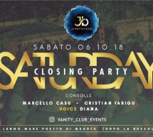 CLOSING PARTY – JINNY BEACH – QUARTU SANT’ELENA – SABATO 6 OTTOBRE 2018