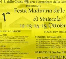 FESTA MADONNA DELLE GRAZIE – SINISCOLA – 12-15 OTTOBRE 2018