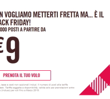 BLACK FRIDAY VOLOTEA – 100.000 POSTI A PARTIRE DA 9 €