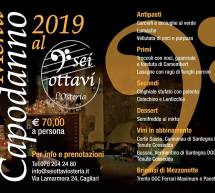 MENU DI CAPODANNO 2019 ALL’OSTERIA SEI OTTAVI – CAGLIARI – LUNEDI 31 DICEMBRE 2018