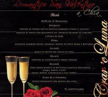 MENU DI SAN VALENTINO – RISTORANTE CRAR’E LUNA – CHIA- GIOVEDI 14 FEBBRAIO 2019