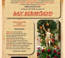 FESTA E FALO’ IN ONORE DI SAN SEBASTIANO – MARACALAGONIS – SABATO 19 GENNAIO 2019