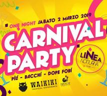 CARNIVAL PARTY – LINEA NOTTURNA – CAGLIARI – SABATO 2 MARZO 2019