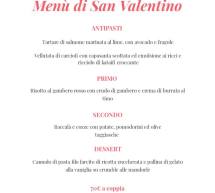 MENU DI SAN VALENTINO – RISTORANTE ITTALI’ – CAGLIARI – GIOVEDI 14 FEBBRAIO 2019