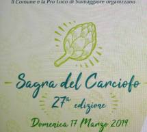 SAGRA DEL CARCIOFO – SIAMAGGIORE – DOMENICA 17 MARZO 2019