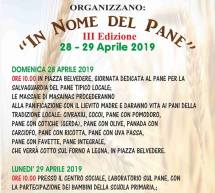 IN NOME DEL PANE – MASAINAS – 28-29 APRILE 2019